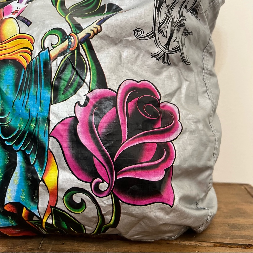 Vintage Limited Edition Christian Audigier Silver Artsy Tote Bag - Picture 3 of 12